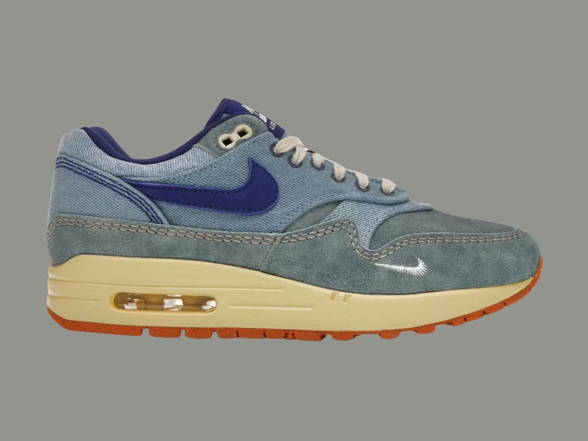 The Air Max 1PM "Dirty Denim" sneakers (Image via StockX)